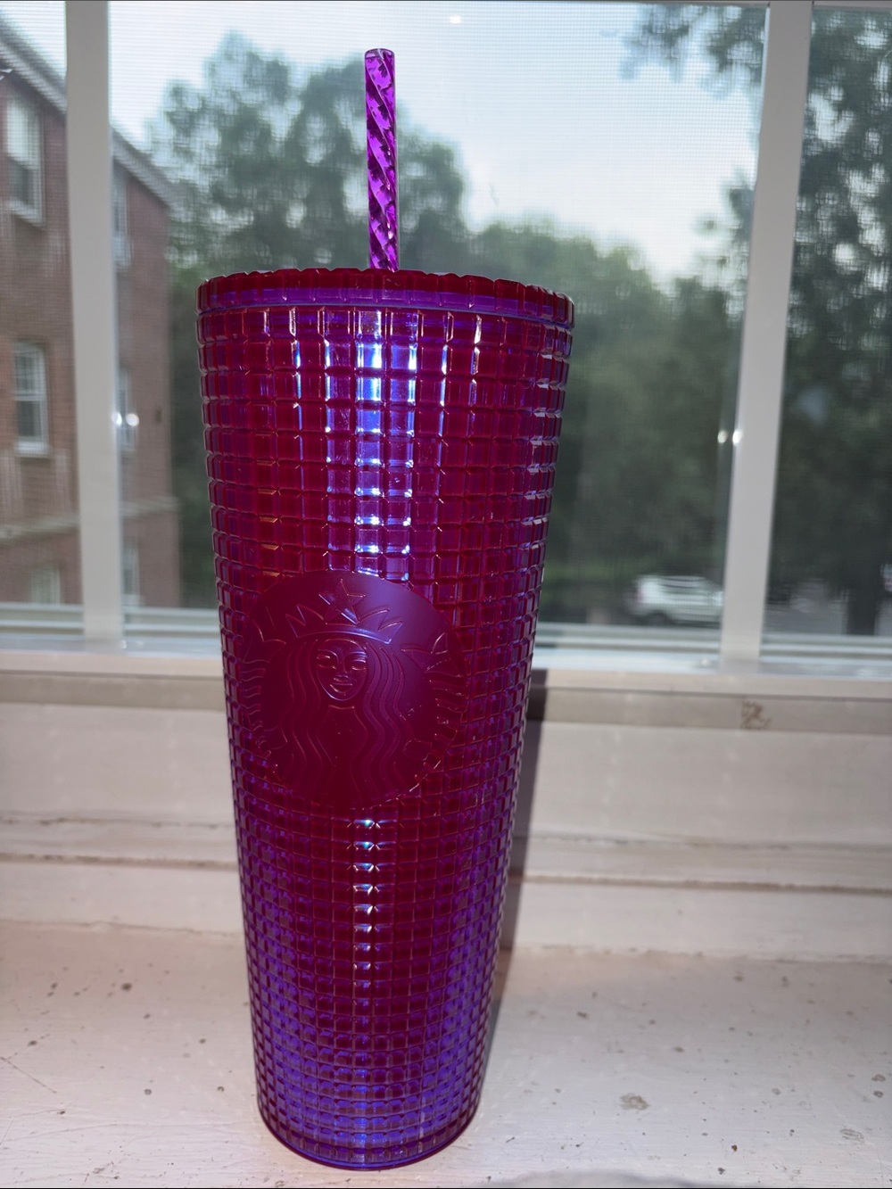 Starbucks Purple Studded Tumbler with Matching Straw
